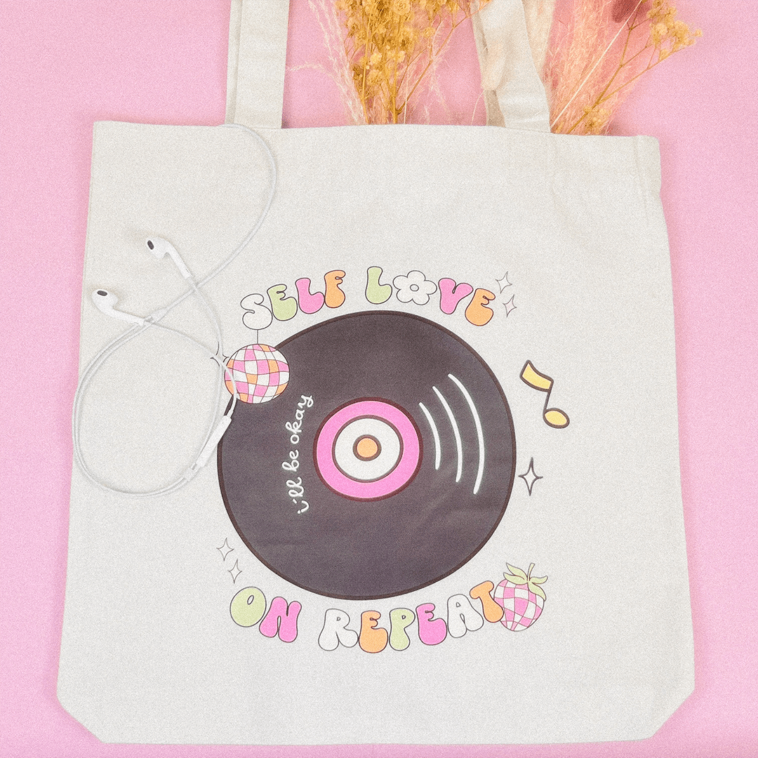 SELF LOVE ON REPEAT Stofftasche