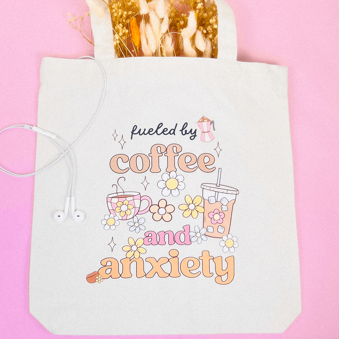 COFFEE AND ANXIETY Stofftasche